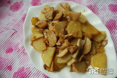 杏鮑菇土豆片炒肉——一道美味佳肴的烹飪之旅，杏鮑菇土豆片炒肉，烹飪美味佳肴的旅程