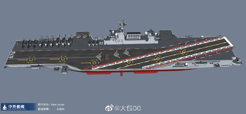 揭秘中國(guó)海軍的驕傲，076型兩棲攻擊艦的尺寸與實(shí)力，中國(guó)海軍驕傲，揭秘076型兩棲攻擊艦尺寸與實(shí)力
