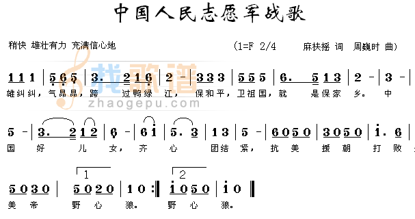 抗美援朝志愿軍軍歌簡譜及其深遠影響，抗美援朝志愿軍軍歌簡譜及其深遠影響探究