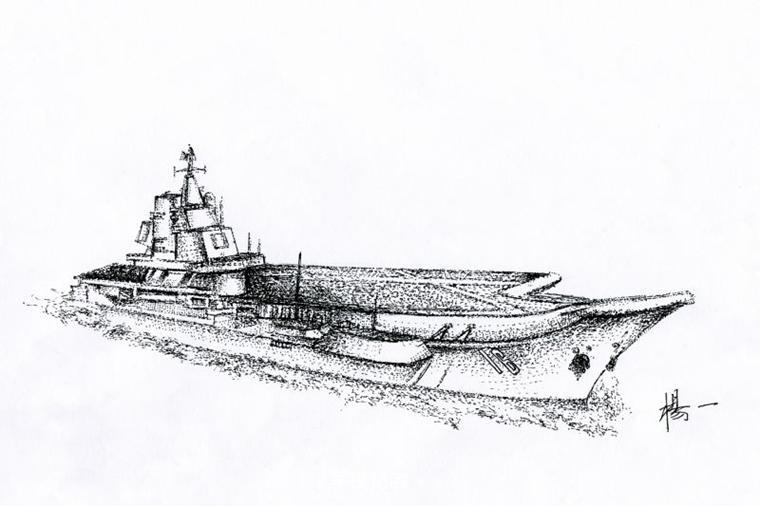 航空母艦簡筆畫圖片大全，探索與欣賞，航空母艦簡筆畫圖片大全，探索與欣賞之旅